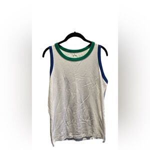 Sonoma White Tank with Green and Blue Trim